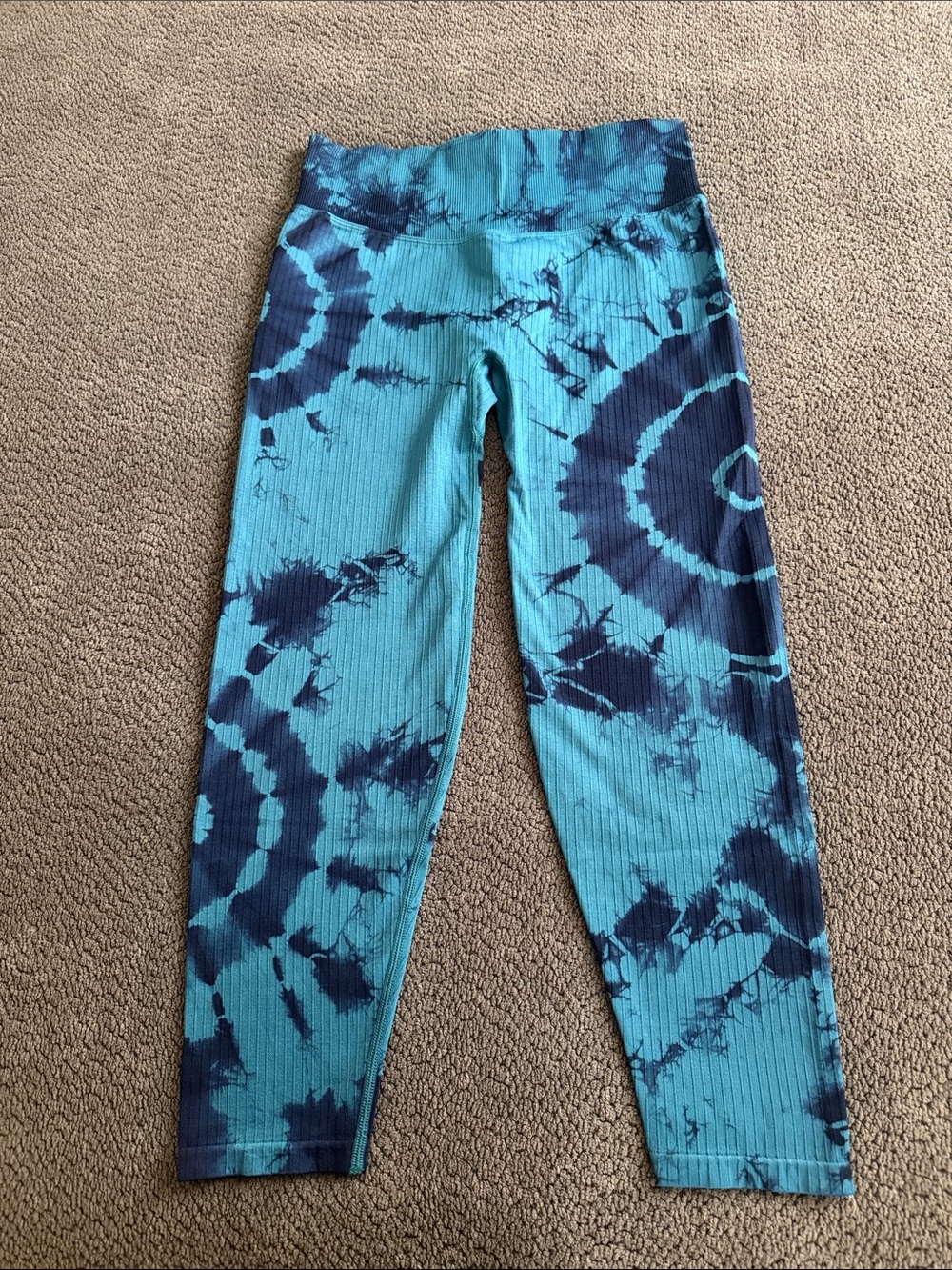 PINK Tie-Dye Blue Active Leggings